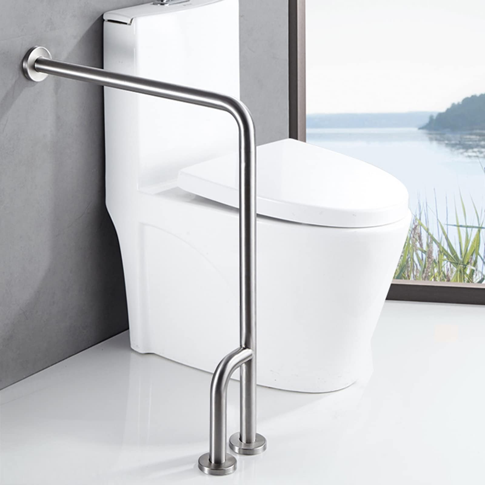 Barra di Sostegno per WC da 28 Pollici in Acciaio Inossidabile per disabili,Barra di Supporto di Sicurezza per Doccia da Bagno montata a Parete,impugnature Antiscivolo per Anziani disabili