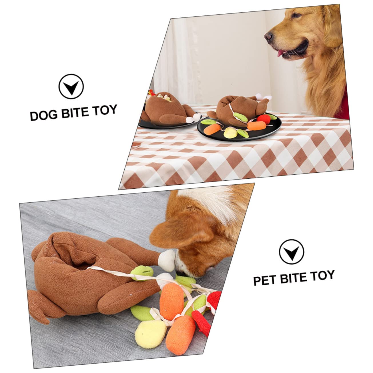 Housoutil 2pièces Jouet à Renifler pour Chien Jou Dinde Jou Mastication pour Chiots Accessoire Interaction Formation pour Animaux De Compagnie