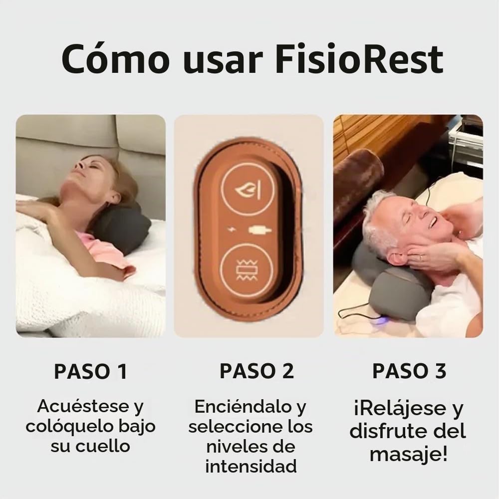Almohada de Masaje Cervicales y Cuello,Masajeador de Cuello Ergonómico,para Aliviar el Dolor de Cuello y Hombros,Masaje/Compresión Caliente/Tracción (Gris)