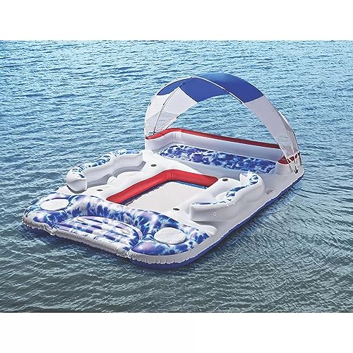Member's Mark Floating Island with Canopy (Patriotic Tie Dye)