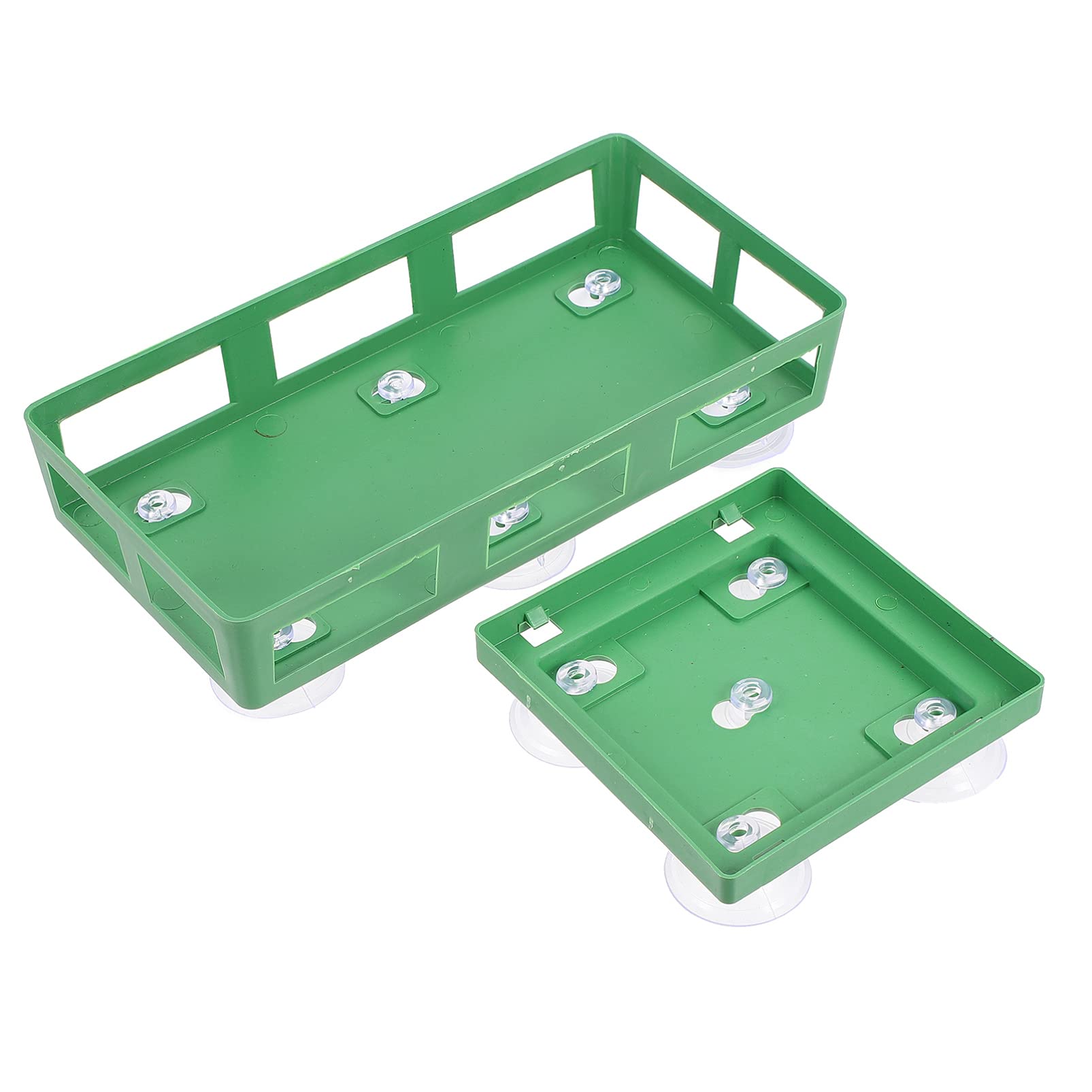 HEALLILY 2 Sets Rectangular Floral Supply Green Centerpiece Trays with Suction Cup for Flower Arrangements Centerpieces and Holiday Wedding Car Decorating-image-9