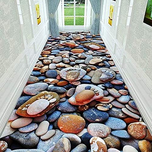 Miniatura 2 de Alfombra antideslizante para pasillos, alfombra larga lavable para sala de estar, para pasillos, tapete largo, antideslizante, tapete para