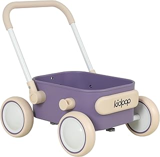 Kidpop PULA 2-in-1 Push and Pull-Along Wagon, Baby Push Walker for First Learner from 7 Month to 4 Year, One Year Birthday Gifts, Sturdy and Safe, Indoors and Outdoors (Purple)