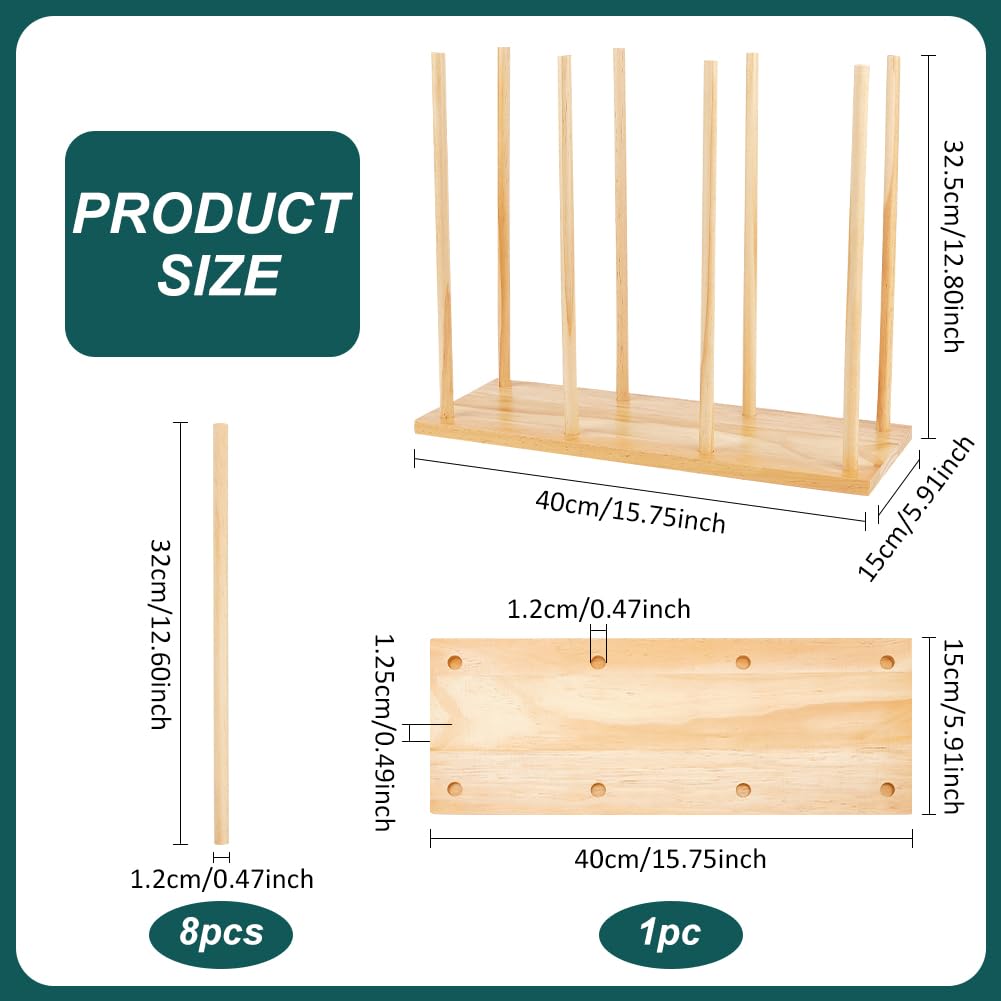 Puppet Storage Racks FINGERINSPIRE Wooden Puppet Stands (Holds up to 8 Puppets) Natural Wood ...