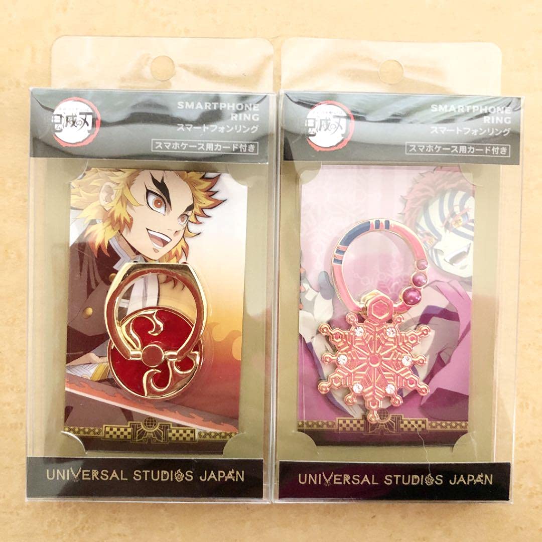 【レア】【新品・未使用】 鬼滅の刃 猗窩座 ユニバ コラボグッズ【おまけ付き】 Amazon | USJ ユニバ 鬼滅コラボ 煉獄 ＆ 猗窩座 スマホリング 2種