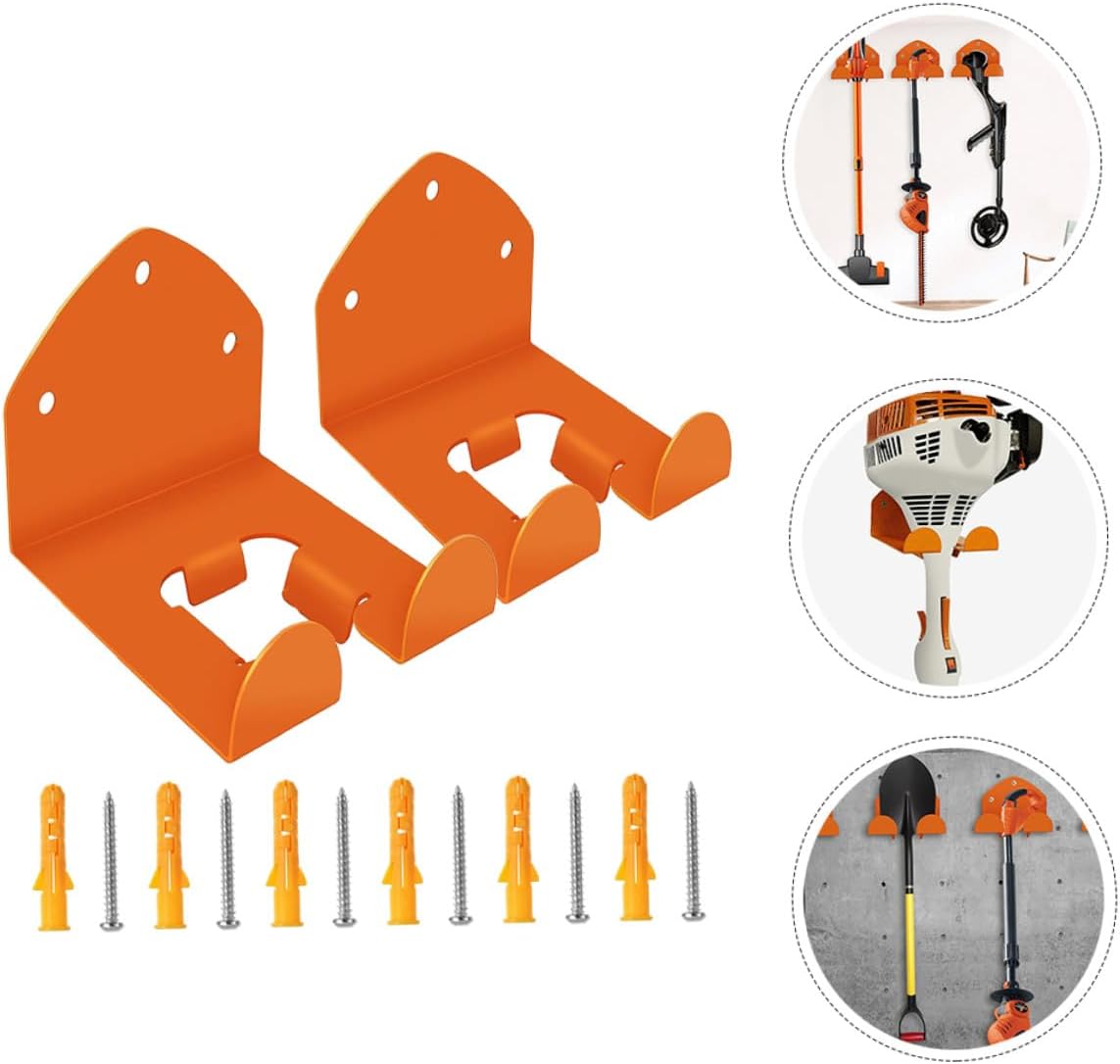 2pcs Heavy Duty Lawn Mower Hangers Wall Mount Hooks for Garage Storage, Utility Tool Hooks for Hanging Garden Equipment and Kayaks