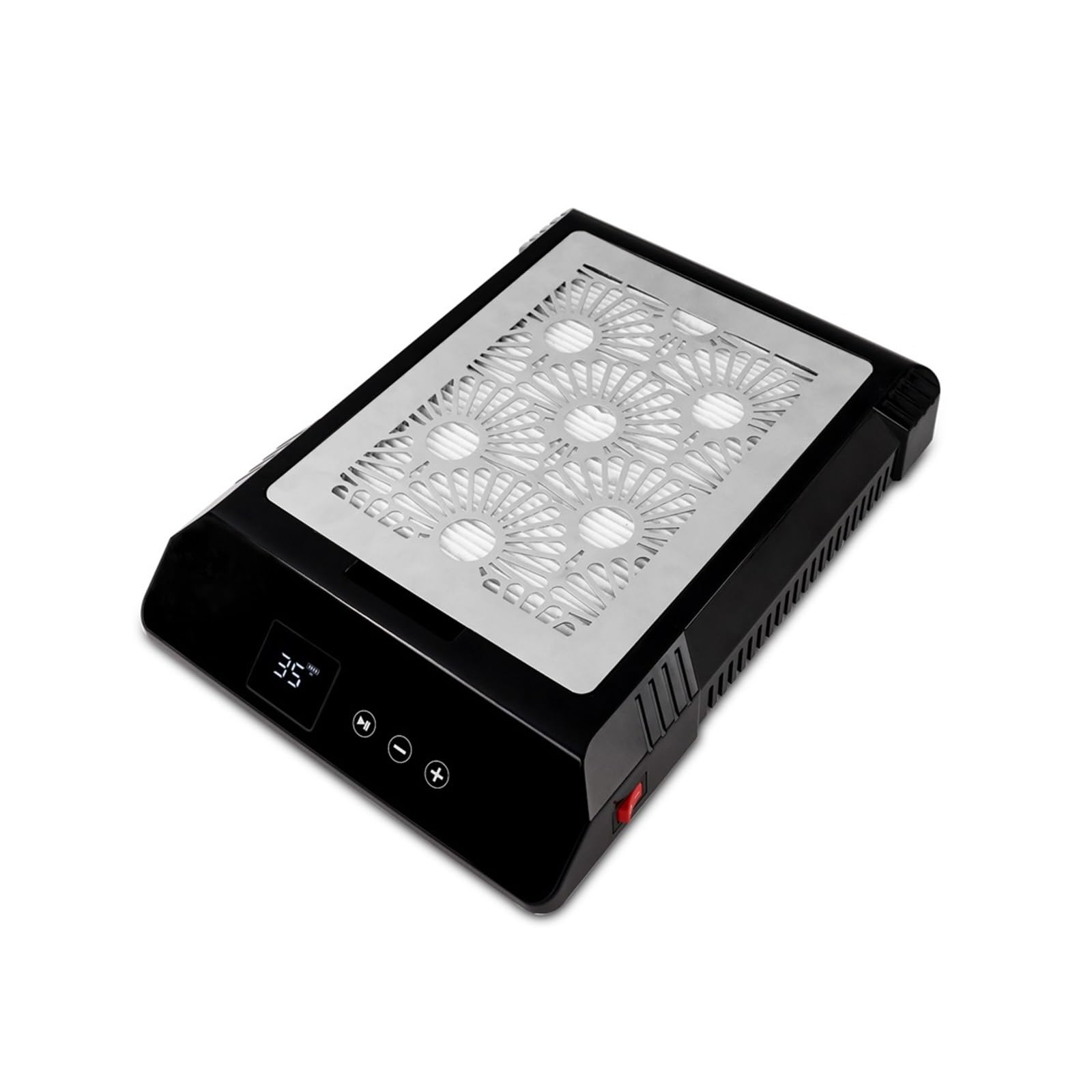 Aspirador inalámbrico de Polvo de uñas de Alta Potencia, Potente succión de 85W, 3500RPM, con batería reemplazable para el hogar y el salón(Nero)