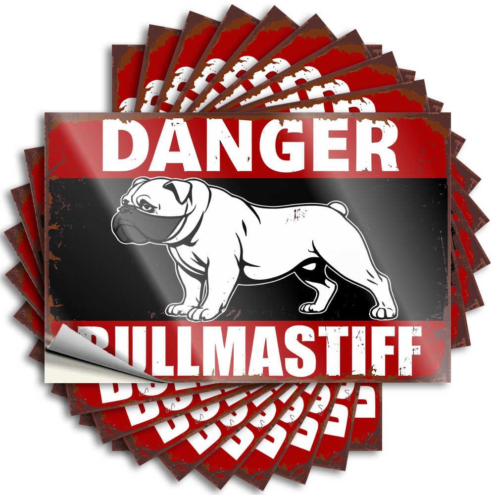 Warning: Bullmastiff On Guard Badass Quote | Bathroom Gifts Waterproof Vinyl Case Christmas Removable Decal Peel Stick(12X18CM)