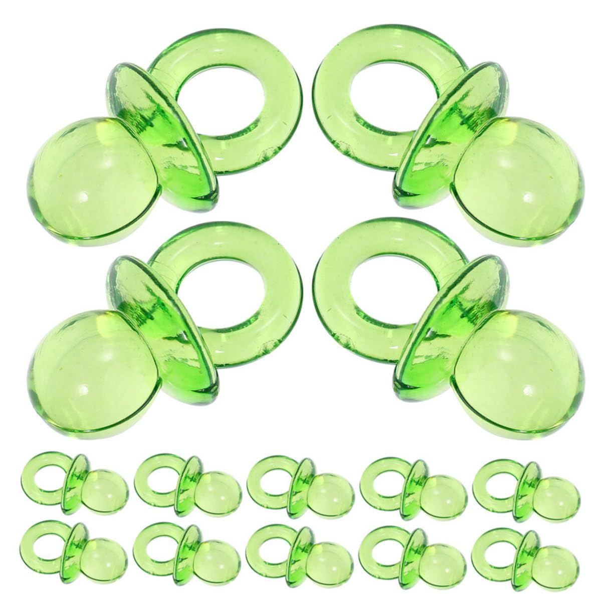 CIYODO Shower Favors 200pcs Mini Acrylic Pacifiers Baby Shower Decor for Guests Shower Favor Pacifiers Set