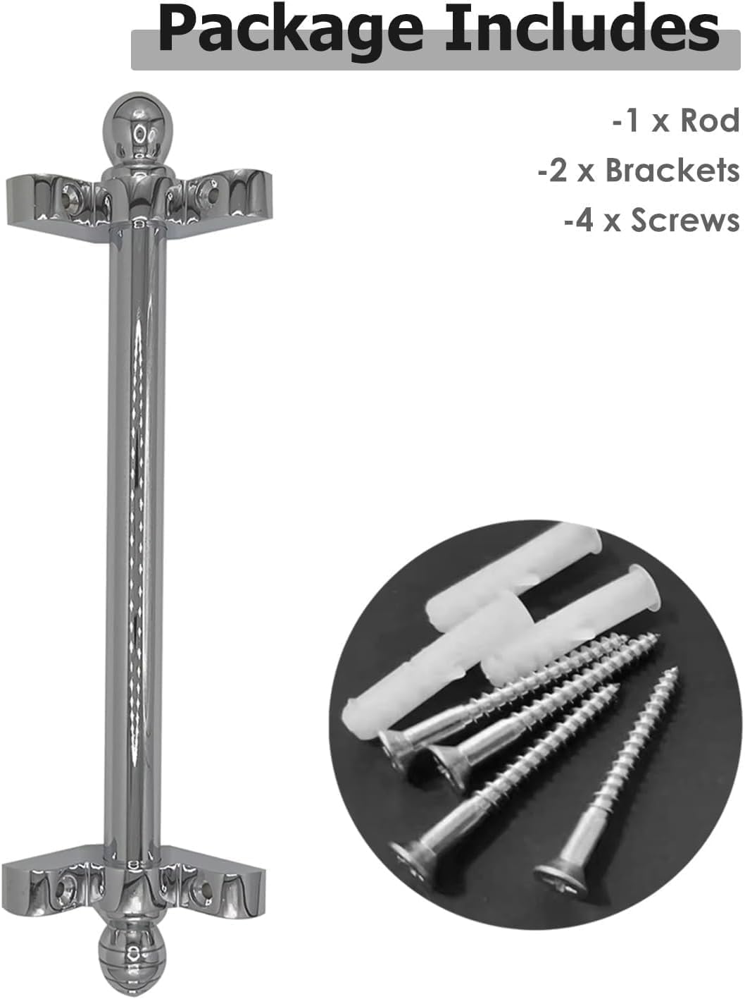 Stair Carpet Rods, Commercial Residential Decoration Step Carpet Pressure Rods, Easy to Install(80cm/31.5in/2.6ft)