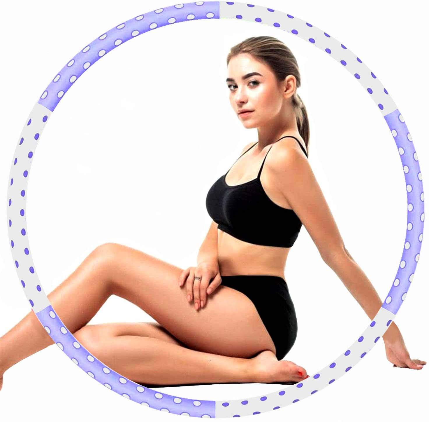 Hula Hoop Professionale, Hula Hoop Fitness Peso Regolabile, Staccabile Hoola Hoop Bambini y Adulti, Acciaio Inossidabile Cerchio Fitness Hola Hop con Corda di Resistenza