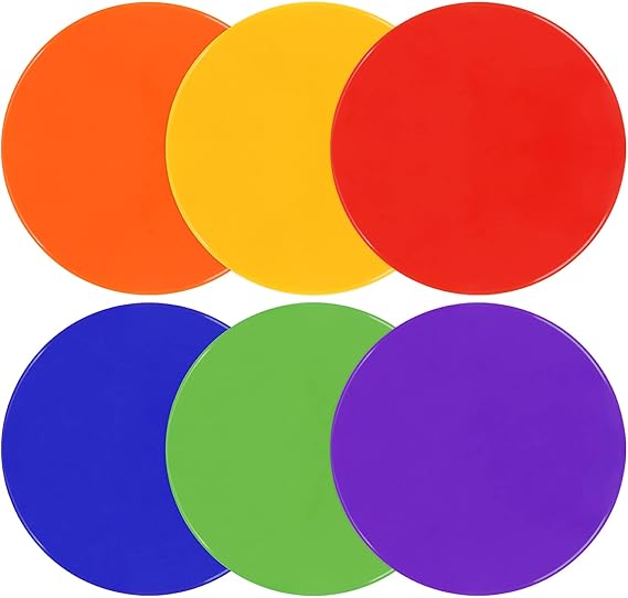SIFENYU Spot Markers 9inch 6pcs, Rubber Agility Dots for