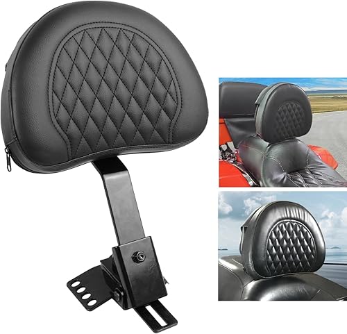 Miniatura 8 de Respaldo de conductor ajustable para motos con acoplamiento Compatible con para Harley Touring Road King Street Glide Road Glide Electra Glide