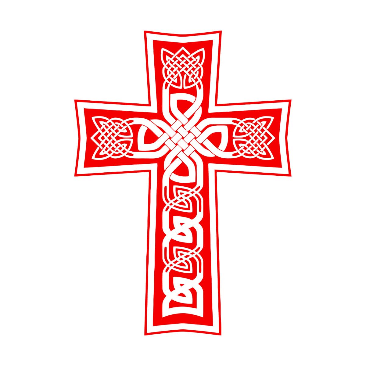 Lettering Stickers Cross 36x50.4cm Multiple Size Options Small red