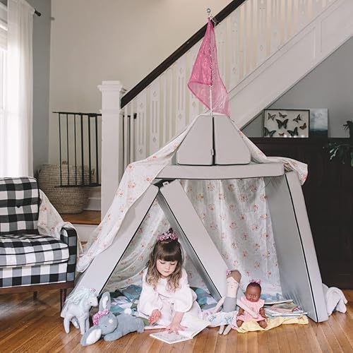 Vista 2 de foamnasium Blocksy - Sofá para niños, juego de espuma para interiores, 4 piezas suaves para niños pequeños y niños para gatear, escalar, construir