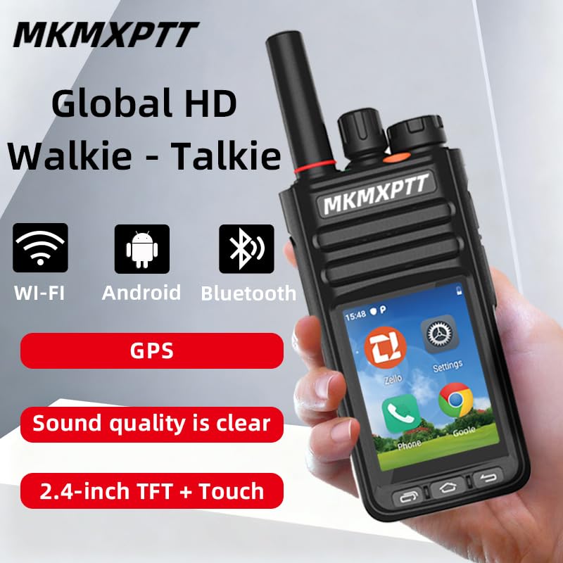 Globales HD Walkie-Talkie, 6,1 cm TFT Touchscreen, Android 9.0, WLAN, Bluetooth, GPS, 2G/3G/4G Unterstützung