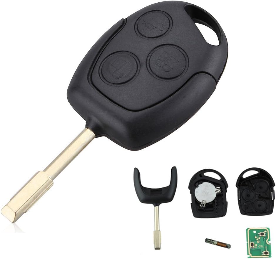433Mhz 3 Buttons Remote Entry Key Fob with 60 Chip Fit for Ford Mondeo / Fiesta / Focus / KA / Transit / K2 2002-2012