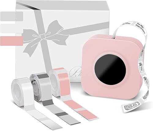 Memoqueen Máquina para etiquetar con 3 cintas Q30S Mini impresora térmica de etiquetas adhesivas Bluetooth de mano, fácil de usar para la