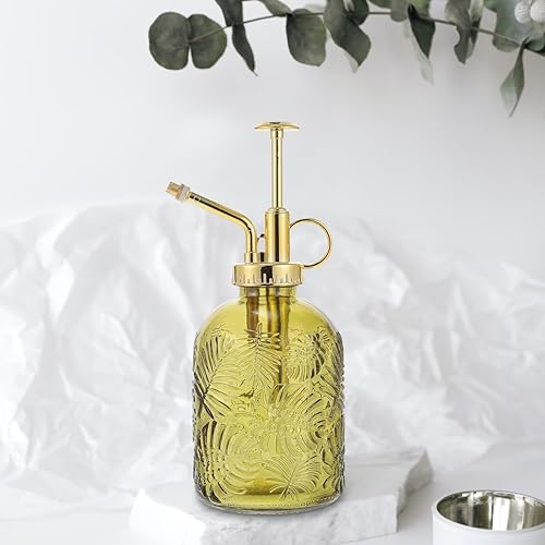 Miniatura 6 de YARNOW Regadera rociadora Botella de agua de vidrio antiguo Planta de vidrio vintage Bomba rociador de agua Mister Regadera Pequeña Regadera Olla de