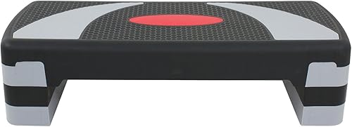 Miniatura 9 de JupiterForce Plataforma de ejercicios aeróbicos de 31 pulgadas con 4 elevadores, 4-6-8 pulgadas, altura ajustable para ejercicio en casa, fitness