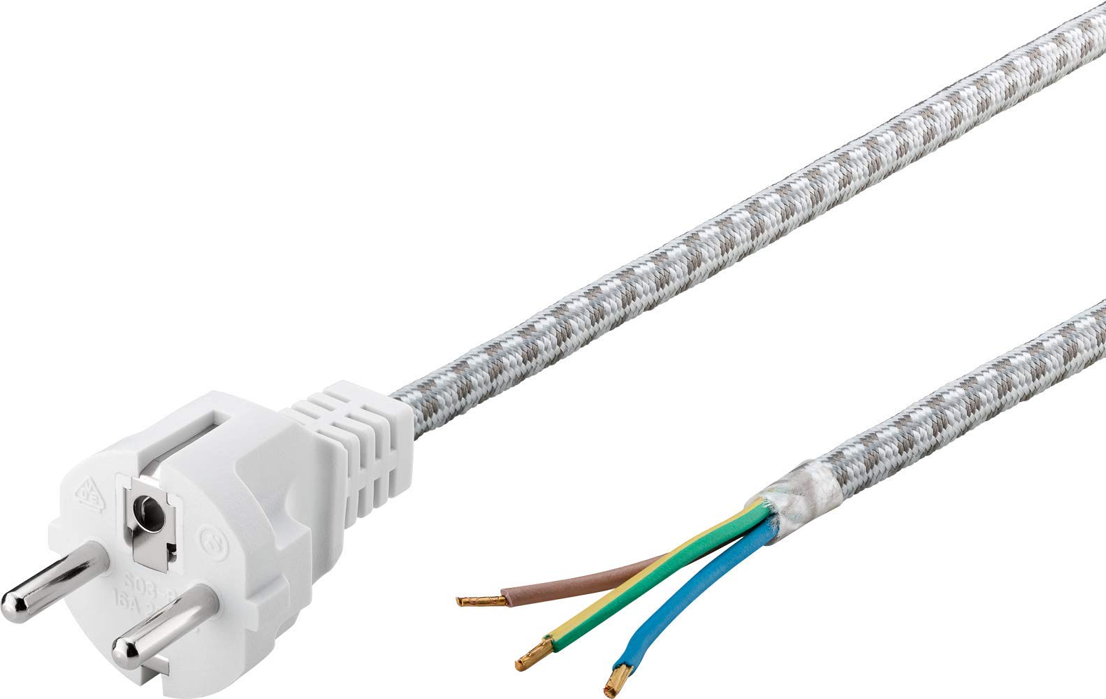 Cable de alimentación conector Schuko a cables sueltos 3 m para sustituir líneas dañadas 4