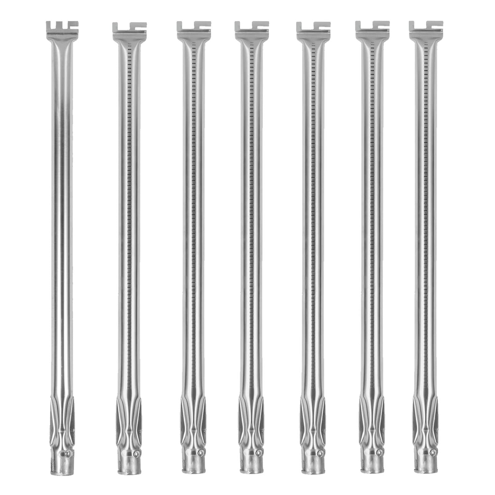 BBQ Future67556 Grill Burner Tube Set for Weber Summit 640 650 LP/NG Series, 20 1/2" Stainless Steel Main Burner Tube and Smoker Burner Replacement Part for Weber Summit Gas Grills, 7 Pack