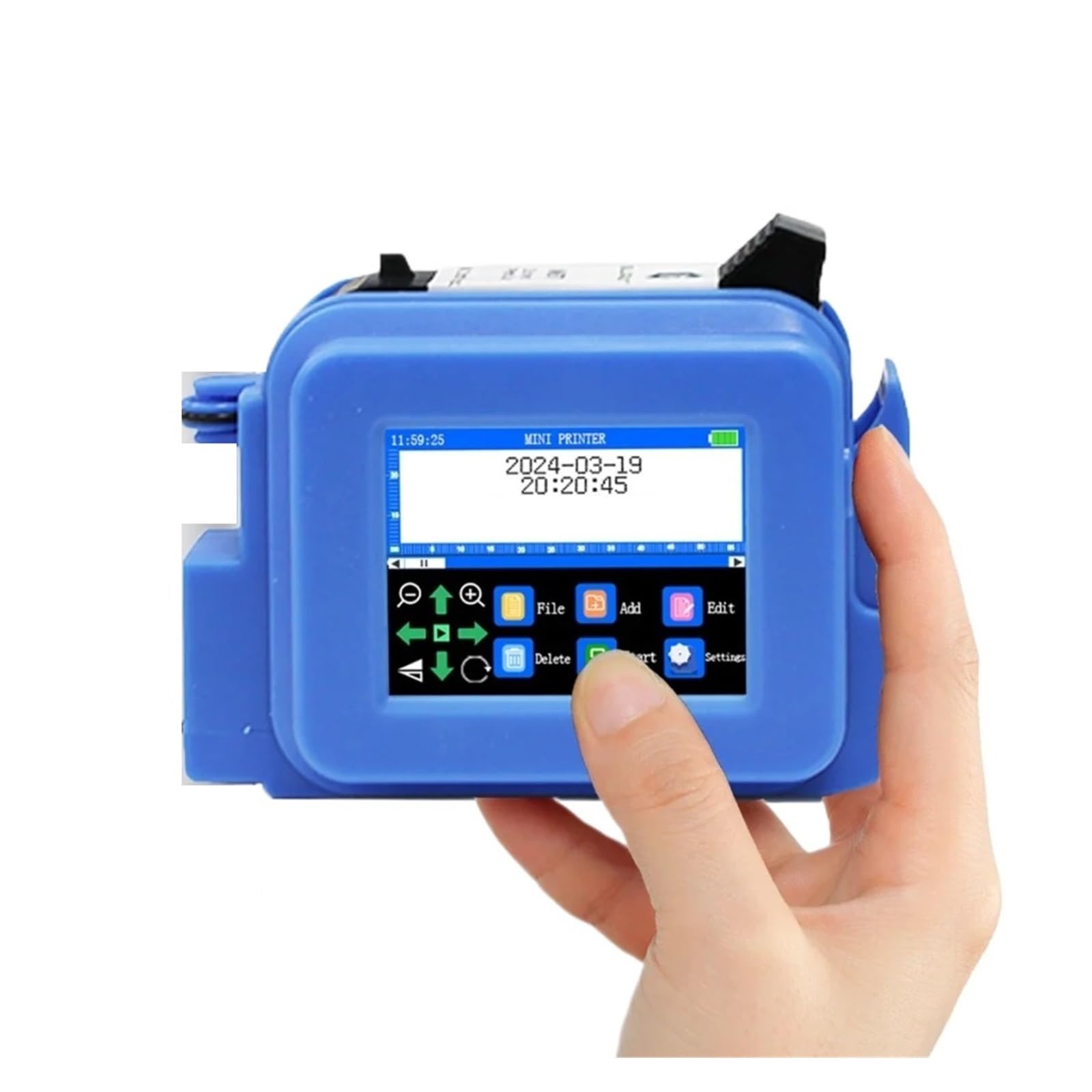Imprimante portable 12,7 mm pour numéro de lot et QR code sur plastique et métal