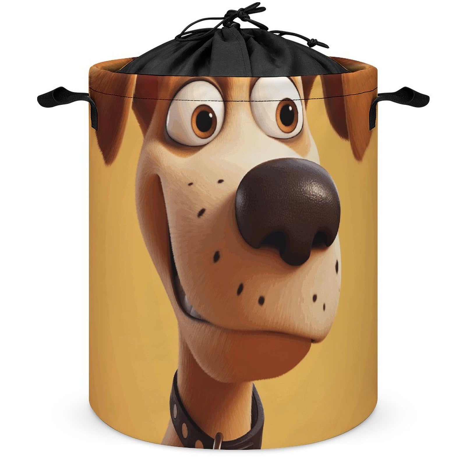 Panier à linge chien dessin animé pliable avec couvercle étanche pour enfant