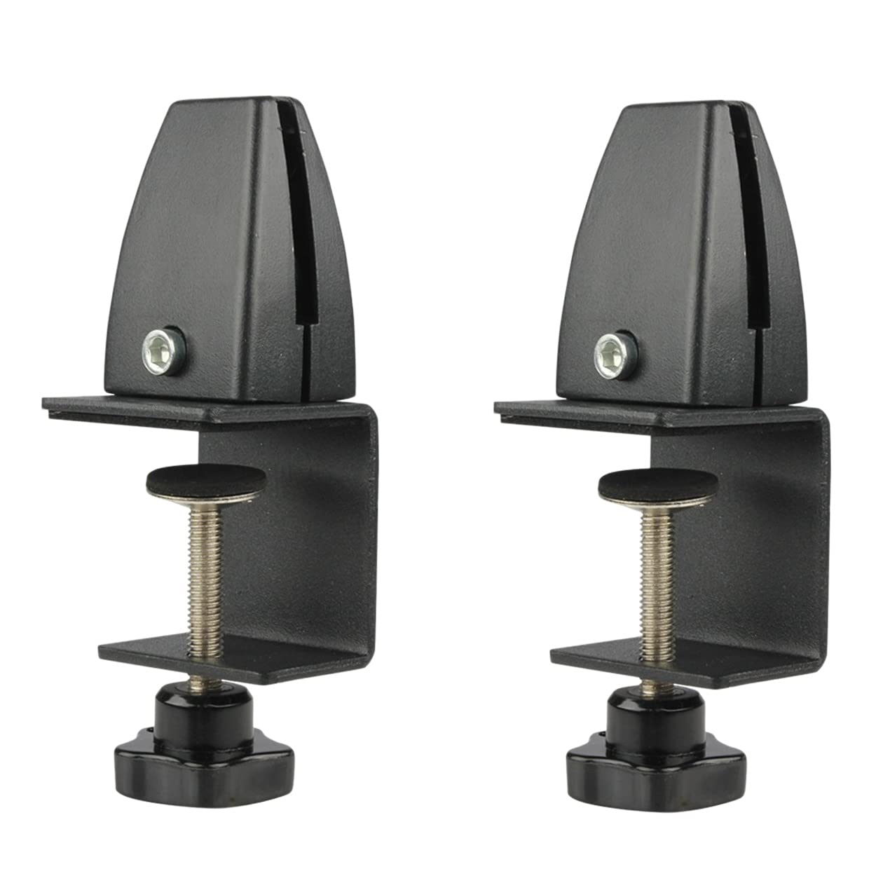 Shanpu Black 2 Pcs Office Desk Divider Clamp Privacy Screen Clip Holder Bracket Screen Baffle Clamp Partition For Table Clamp