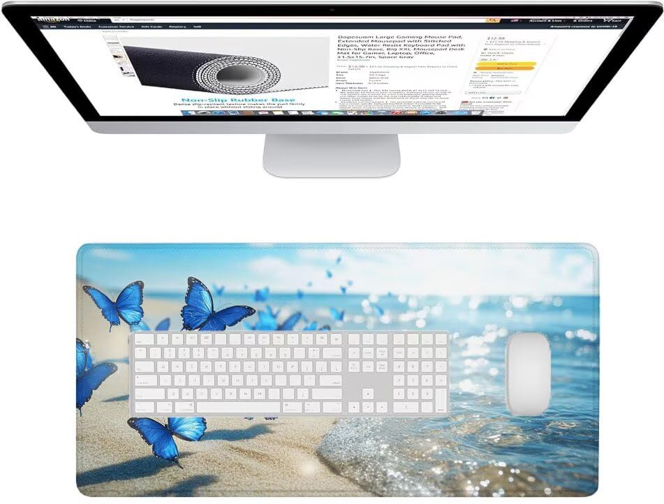 Tapis de souris grand format motif plage pour un bureau d'ordinateur portable - 3