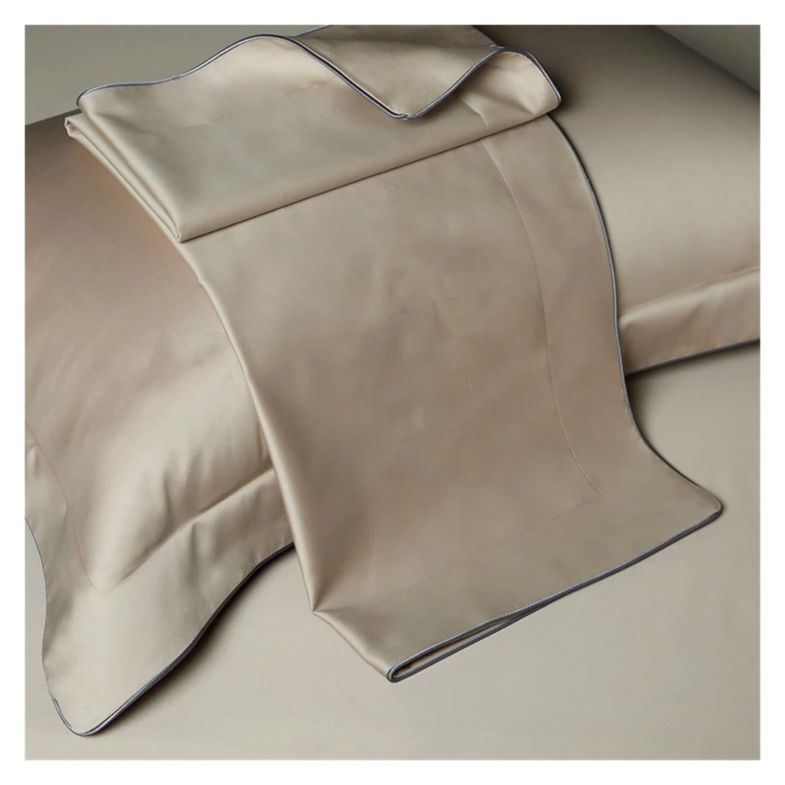 Set Di Biancheria Da Letto In Stile Hotel In Cotone Egiziano 1200Tc, Set Copripiumino Di Lusso Con Ricamo, Lenzuolo Con Angoli/Piatto, Federe, Piumone Per Tutte Le Stagioni,B,Flat Queen Size 4Pcs