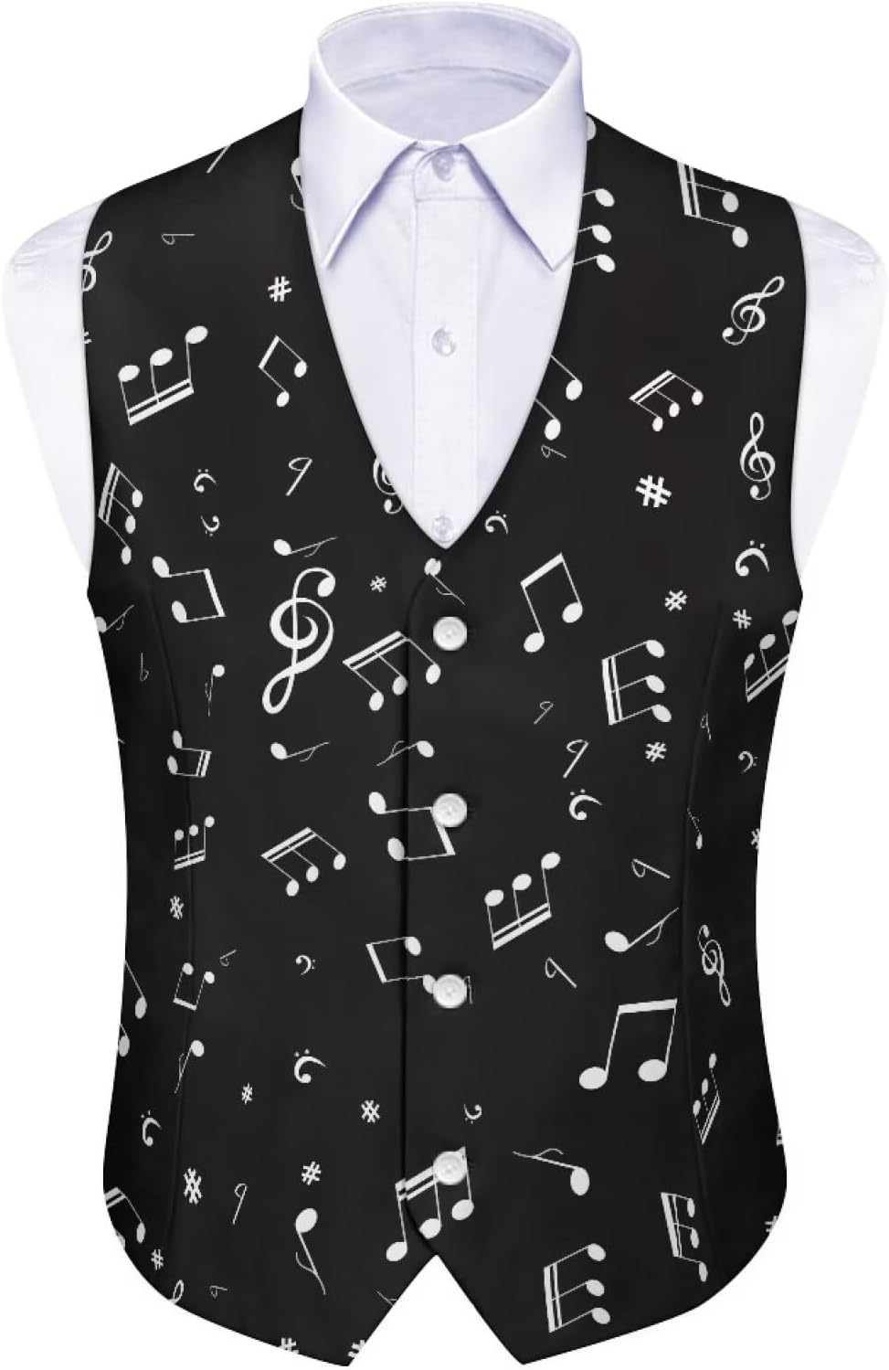 Men's Holiday Suit Vest Lightweight Waistcoat Slim Fit Jackets V Neck Button Down Vest for Festivals