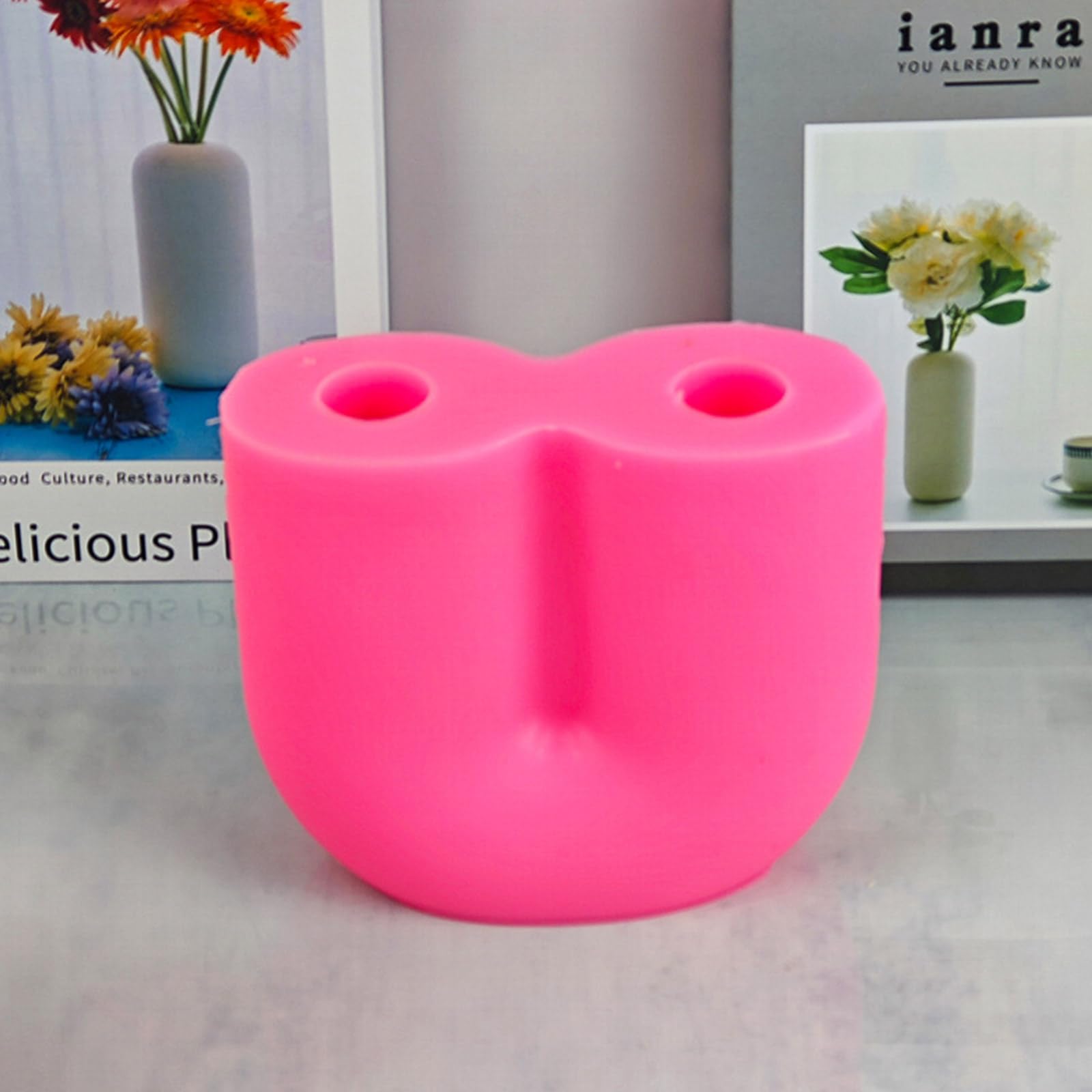 Stampo per vaso di fiori a forma di U, in silicone, flessibile, per resina, candelieri, gesso, decorazioni per la casa