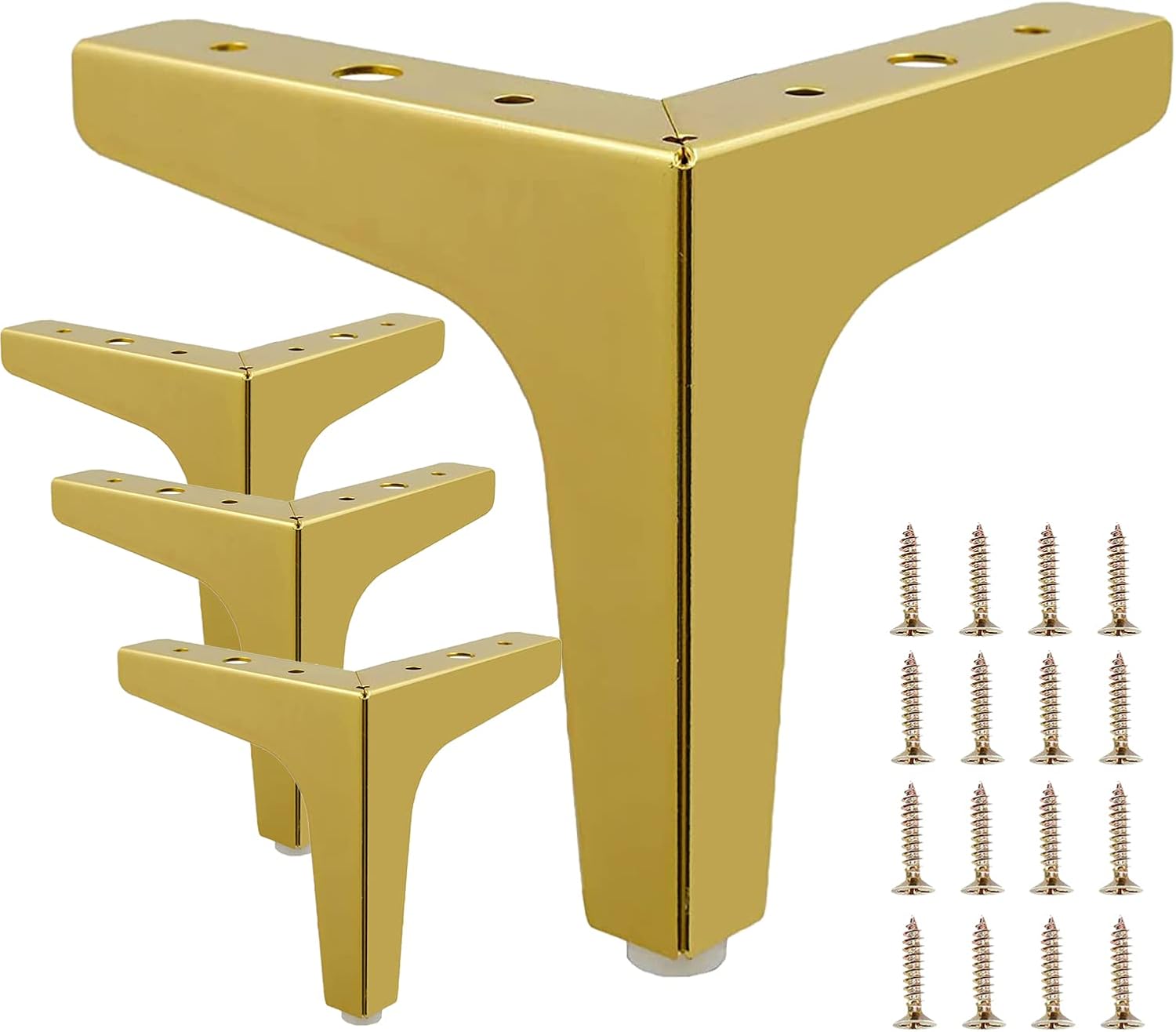 4 Inch Gold Furniture Legs Heavy Duty Metal Furniture