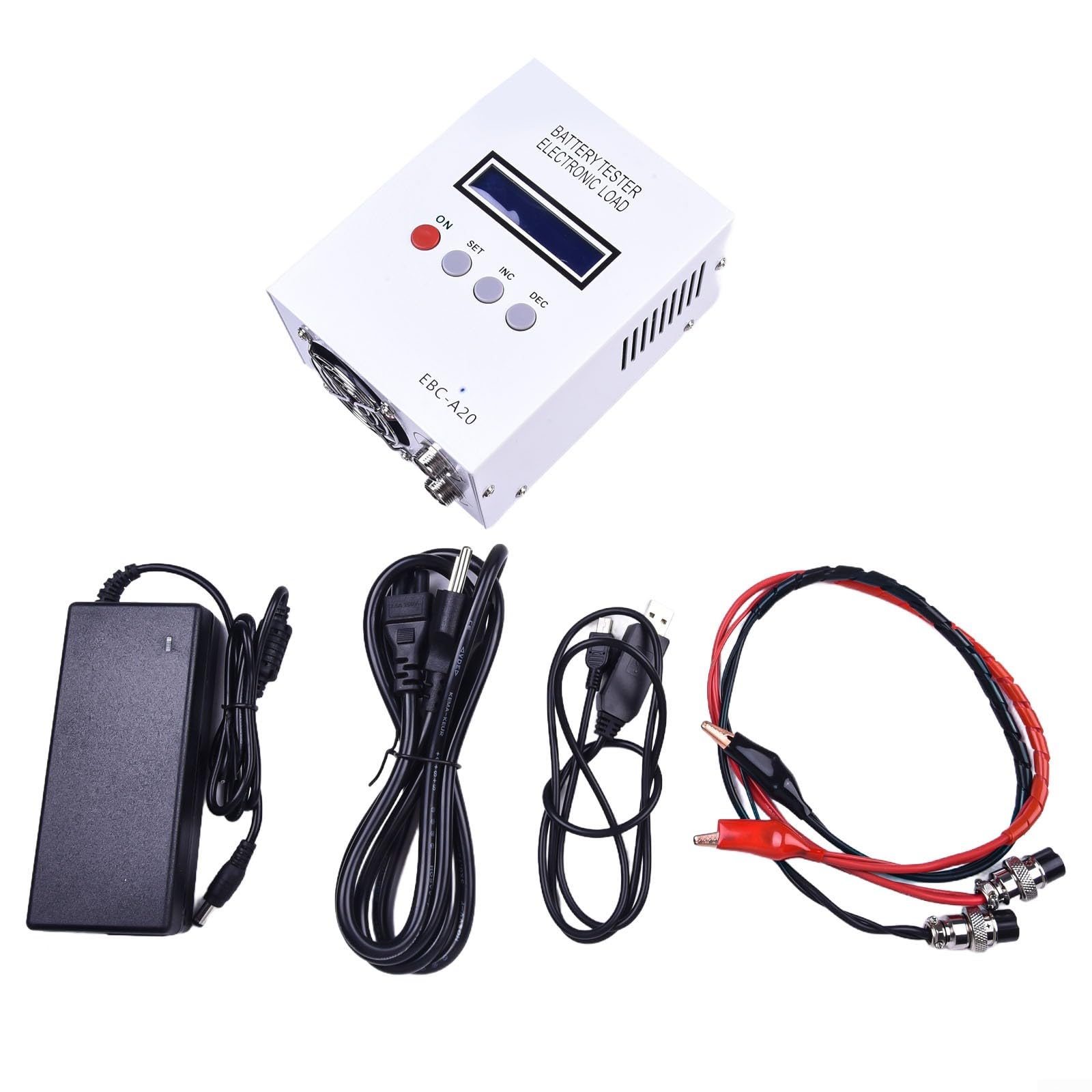 EBC-A20 Batteriekapazitätstester, 5A Ladung 20A Entladung 85W, PC-Softwaresteuerung, LCD-Display, für Li-Ion-Säurezellen, einstellbarer Strom (A)