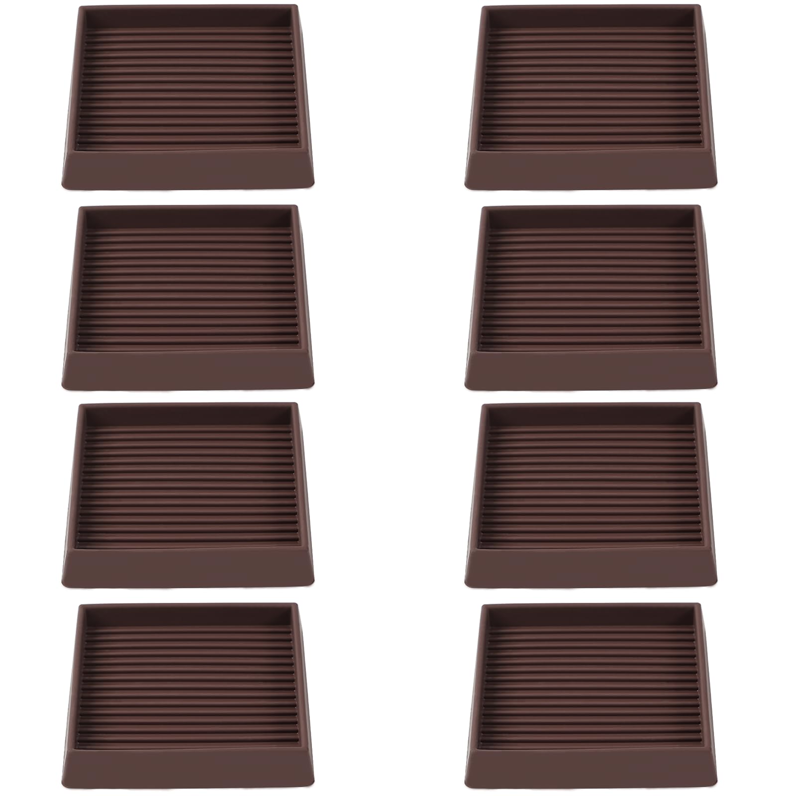 3 x 3 Tazas cuadradas de Goma para Muebles, Almohadillas Antideslizantes para Muebles, Protectores de Suelo con Agarre, Protege Cualquier Suelo