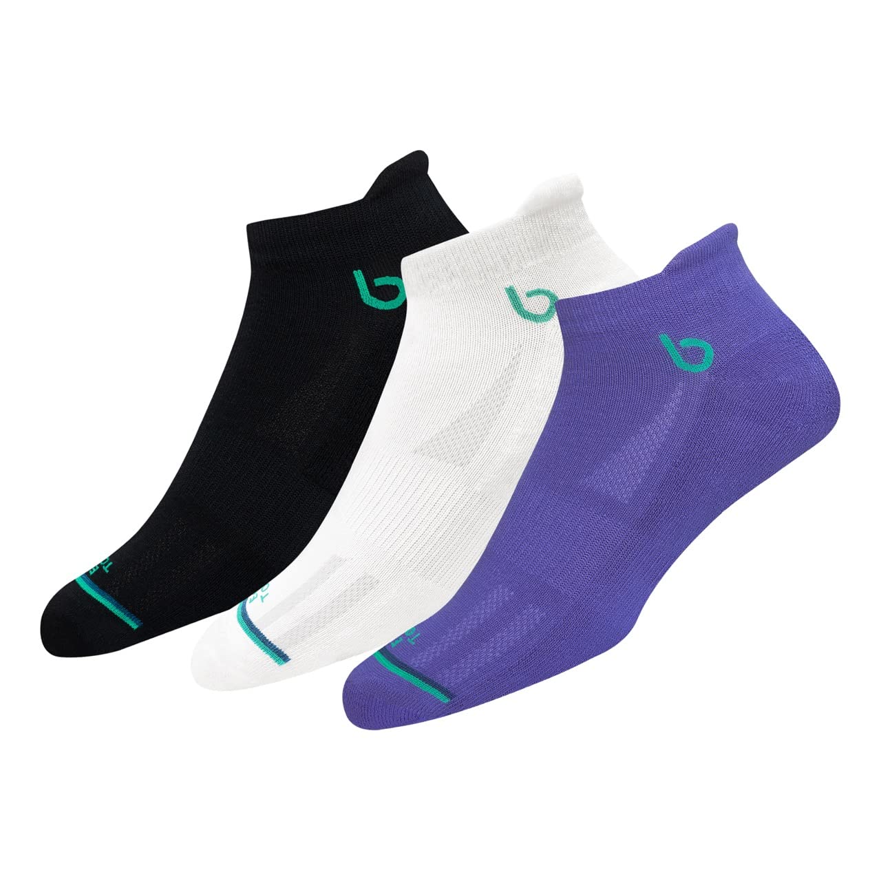 bambos Eco Touch Women's Bamboo Ankle Sports Socks for Running & Gym, Pack of 3, Multicolor, Free Size-picture-7