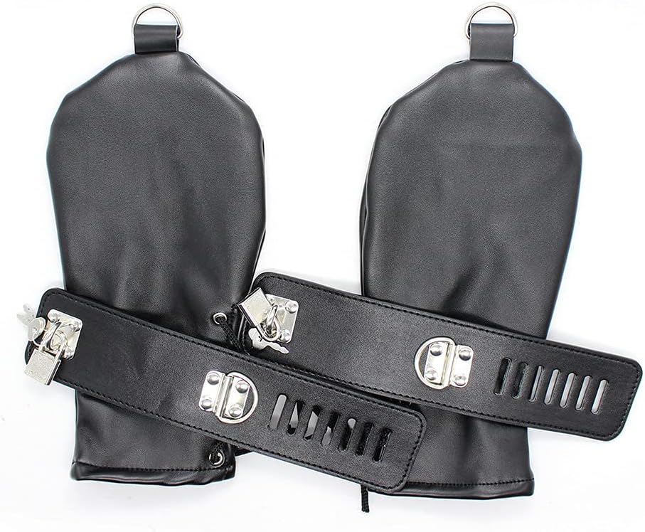 BDSM Adult Sex Toys, Multifunctional Dog Paws, Handcuffs, Shackles, Bondage and Binding Gloves, Women's Equipment (Red)