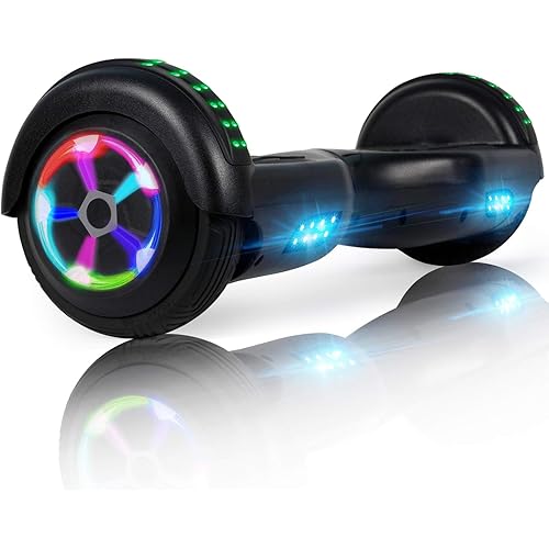LIEAGLE Hoverboard, 6.5" Self Balancing Scooter Hover Board with Bluetooth Wheels LED Lights for Kids Adults