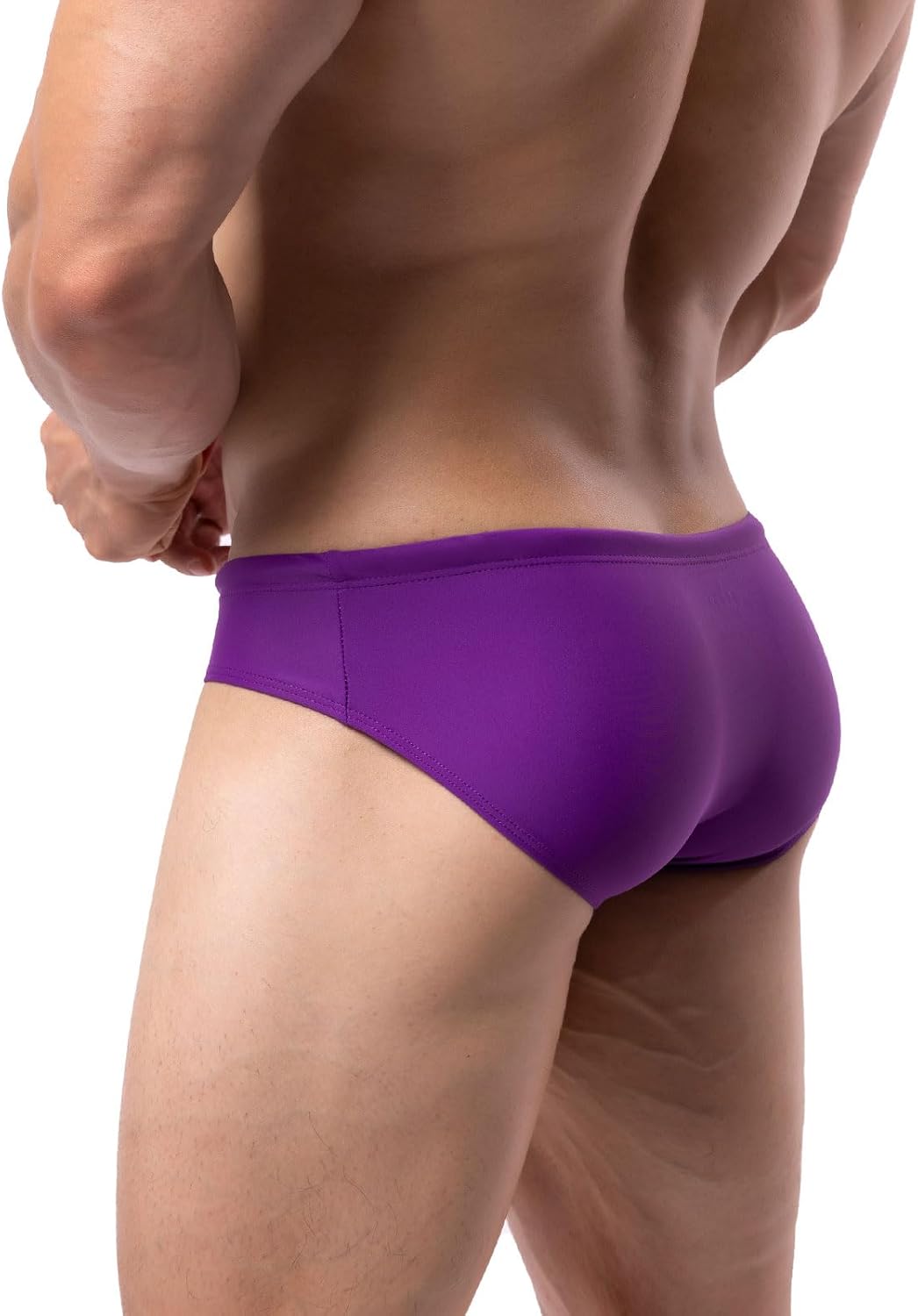 Summer Code Mens Solid Swim Briefs Drawstring Bikini Sport Swimsuit - Image 4