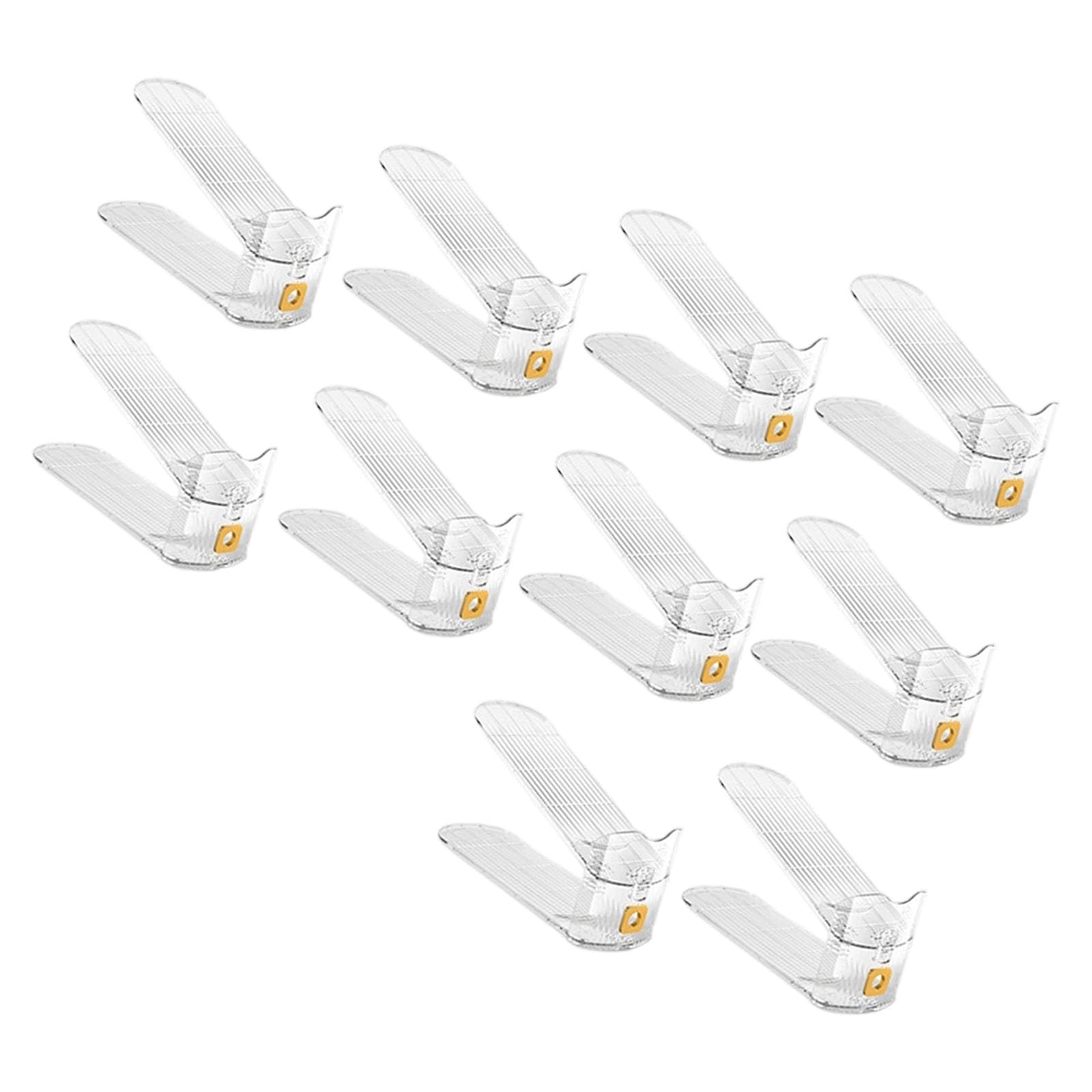 Snorvixre Componentized Shoe Display Rack Flexible Rank Arrangement Clear Modern Plan Against Collapse Structure Permanent PET Space Saving Shoe Planner
