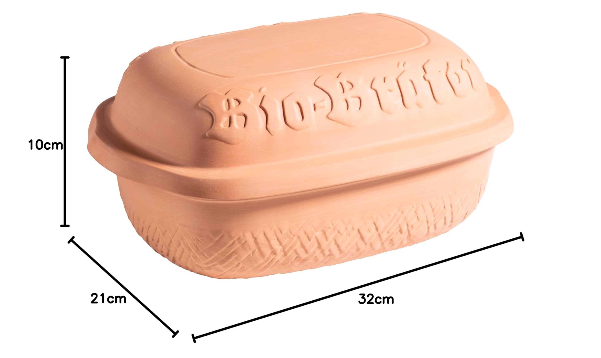 MÄSER 934115 - Olla de cerámica con tapa, capacidad aprox. 4,5 L, olla de cerámica para cocinar al vapor sin grasa, como olla romana para asar, guisar o cazuela en el horno, arcilla natural