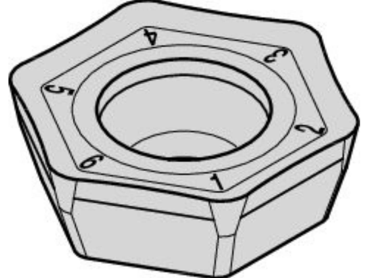 Insert M640 WIDIA évite les vibrations en surfaçage carbure hexagone 120 - 2