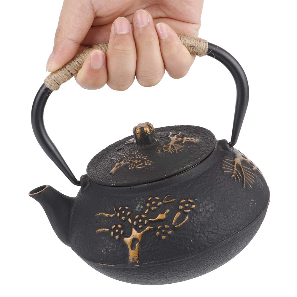Teiera in Ghisa con Infusore in Acciaio Inox, 900ml Teiera Antiche Cinesi adatta per Induzione, Piano Cottura, Bollitore in Stile Giapponese per Preparare Ottimo Te