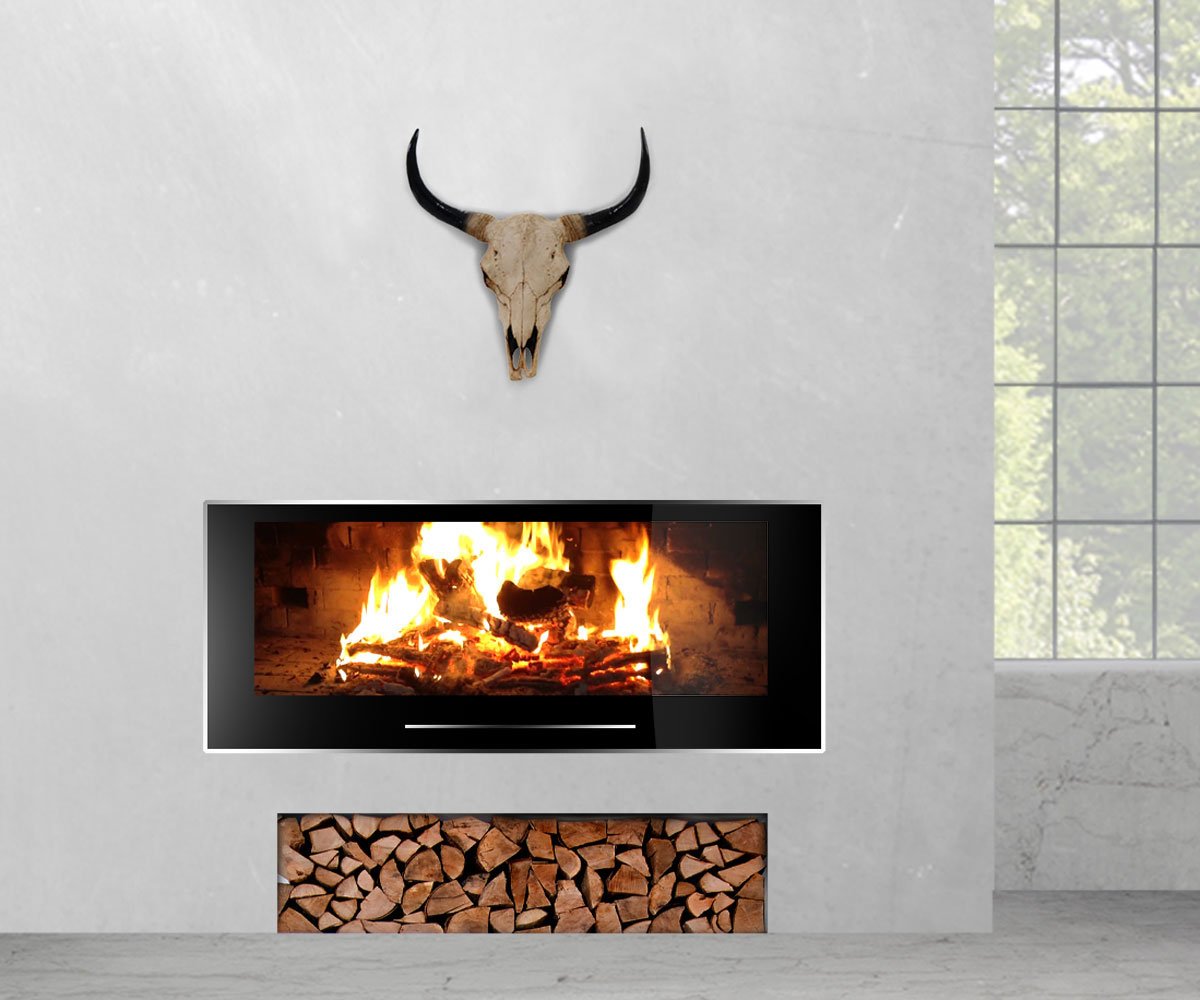 Mendler Deko Schädel 45cm Polyresin Stier Bulle Longhorn Kopf Trophäe In-/Outdoor naturfarben