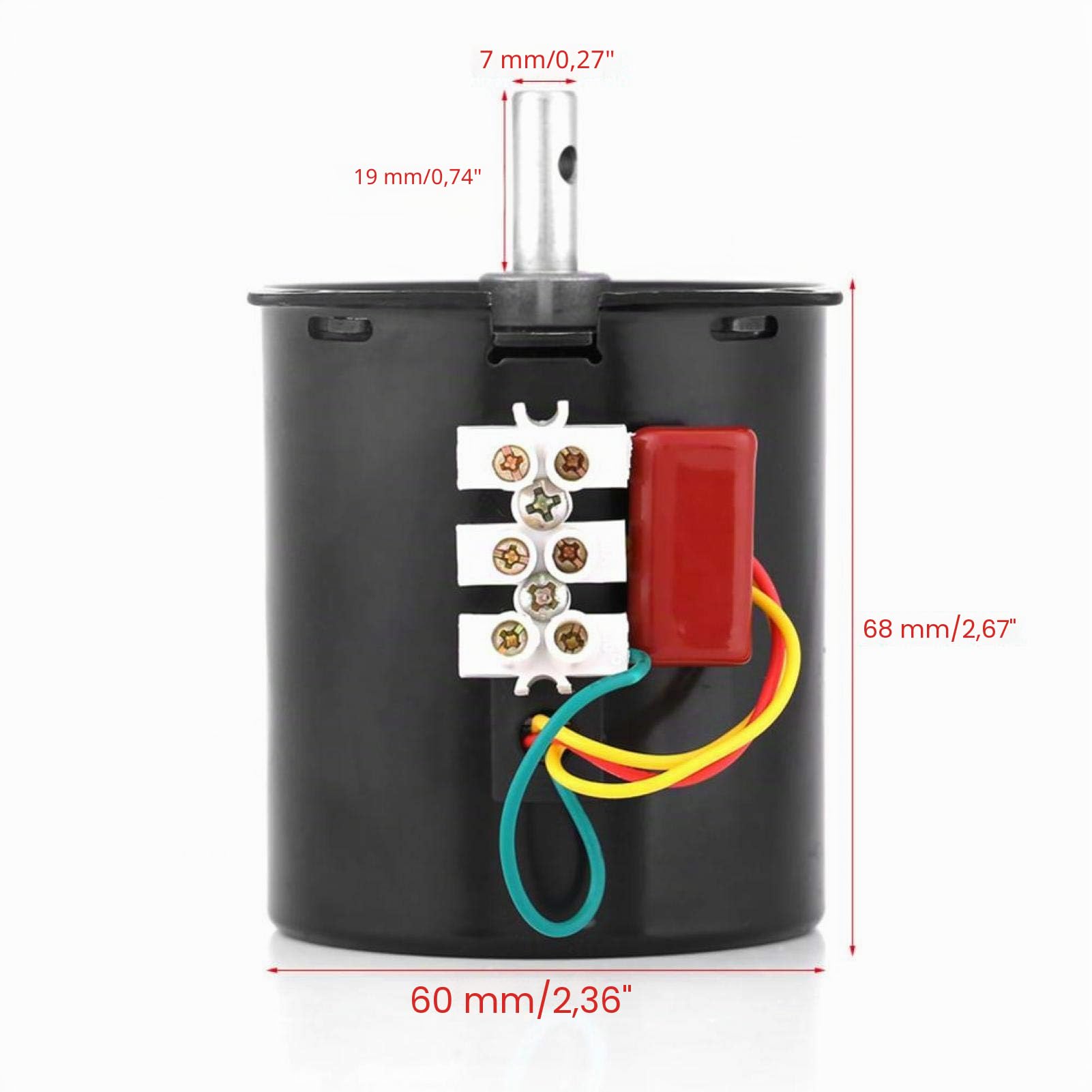 Motore AC 68KTYZ 2.5RPM / 20RPM / 30RPM / 110RPM 220V Motore elettrico a ingranaggi Motore di riduzione sincrono a magnete permanente ad alta coppia (2,5 giri/min)