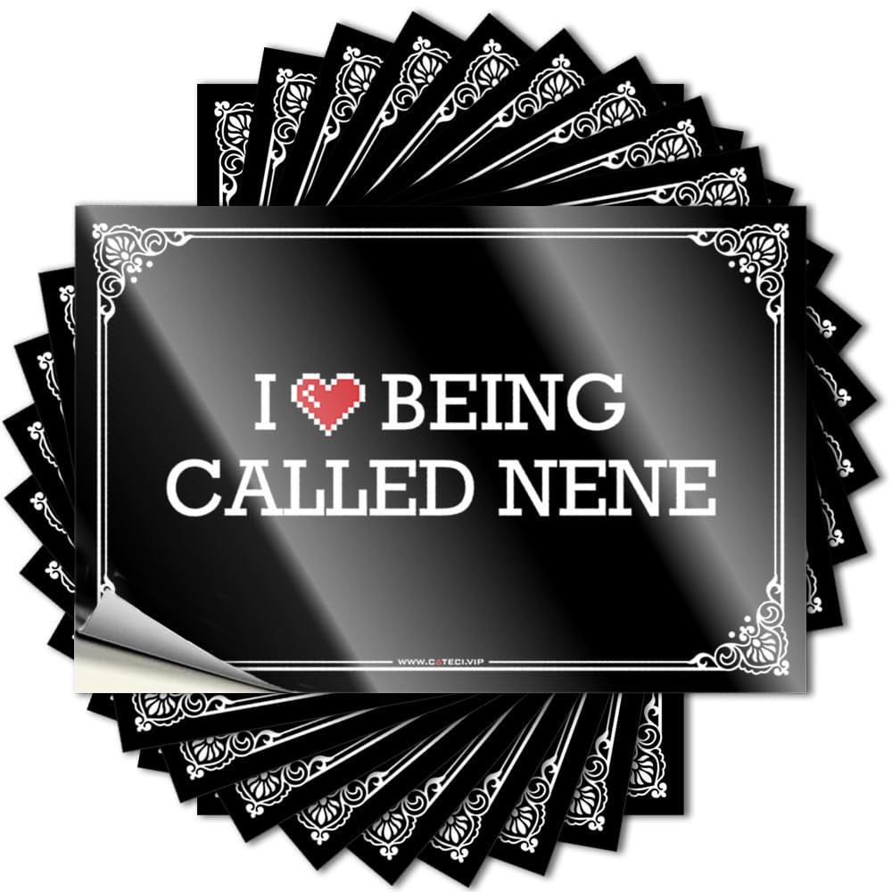 Fzfn Colour Quote Music Durable Vinyl - I Love Being Called Nene Bottle For Free Use(6X9cm)