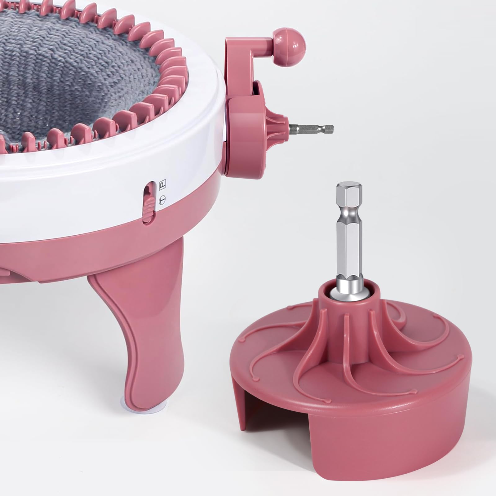 Knitting Machine Adapter, Quick Knitting Machine Drill Attachment for 22, 40, 48 Needles Loom, 1/4
