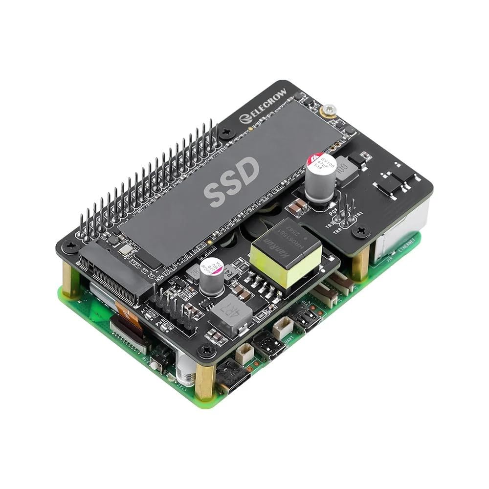 M.2 NVMe PoE HAT for Raspberry Pi 5, PCIe to M.2 NVMe SSD Storage Expansion Board with Power Over Ethernet, Supports 2230/2242/2260/2280 SSD, 5V/4.5A Output for NAS & IoT (Pi Not Included)-image-26