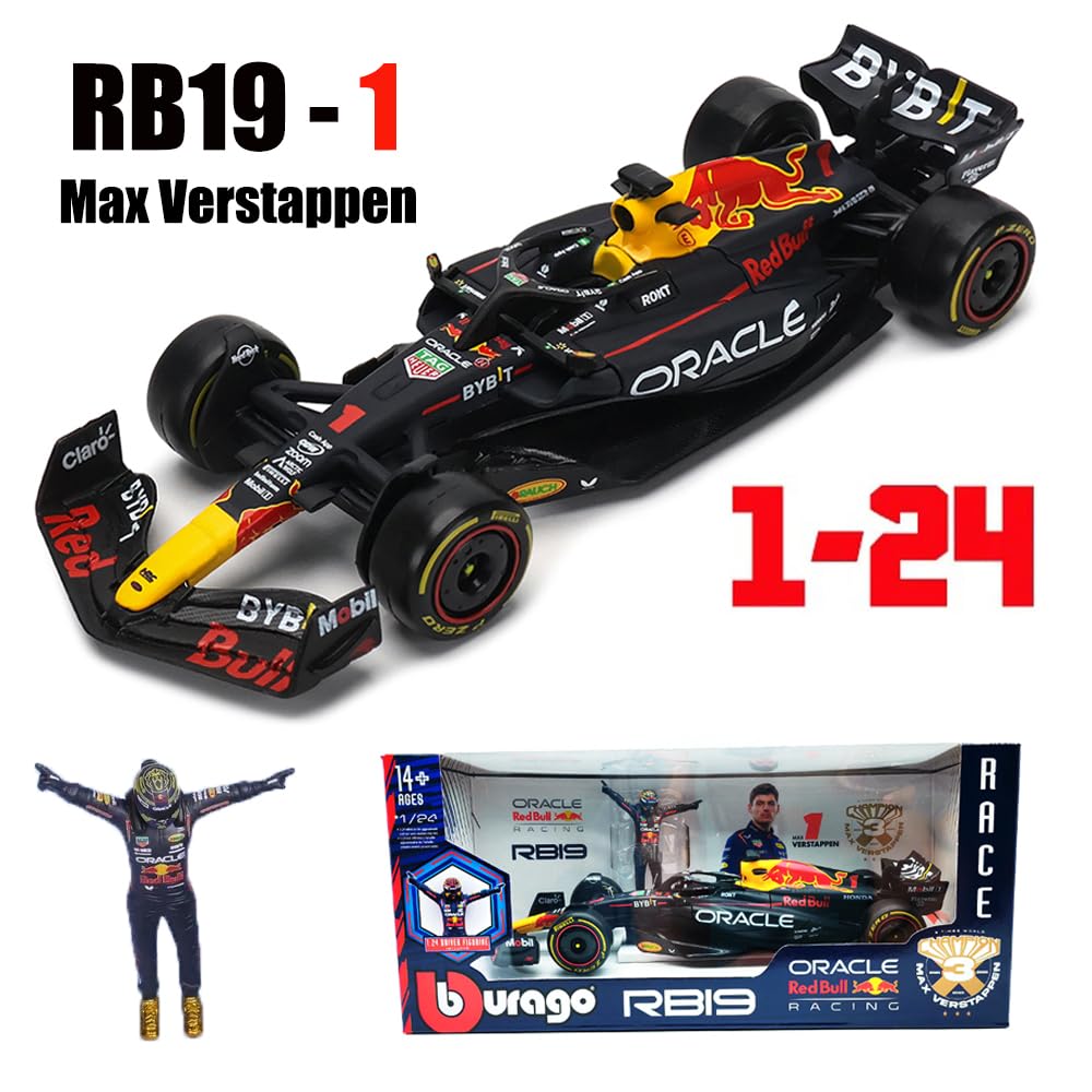 Amazon.com: 1:24 2023 F1 RB19 Pilot Figuaine Doll Champion